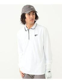 ＜MEN＞BEAMS GOLF ORANGE LABEL / 襟ロゴ バイカラー ポロシャツ BEAMS GOLF ORANGE LABEL ビームス ゴルフ トップス ポロシャツ ホワイト ブラック【送料無料】[Rakuten Fashion]