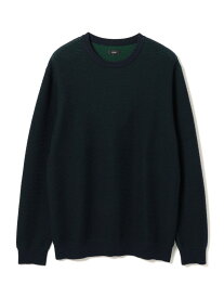 12ゲージ リブワッフル クルー BEAMS ビームス メン トップス ニット グレー ネイビー【先行予約】*【送料無料】[Rakuten Fashion]