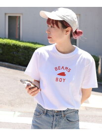 【受注生産商品】BEAMS BOY / HEART ロゴ Tシャツ BEAMS BOY ビームス ウイメン トップス カットソー・Tシャツ ホワイト ブラック パープル【先行予約】*【送料無料】[Rakuten Fashion]