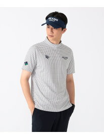 ＜MEN＞ PURPLE LABEL / スフィダンテ ジャカードチェック モックネックシャツ BEAMS GOLF PURPLE LABEL ビームス ゴルフ トップス カットソー・Tシャツ イエロー【送料無料】[Rakuten Fashion]