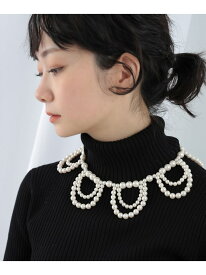 Ray BEAMS / ダブル フリル パール ネックレス Ray BEAMS ビームス ウイメン アクセサリー・腕時計 ネックレス ホワイト【送料無料】[Rakuten Fashion]