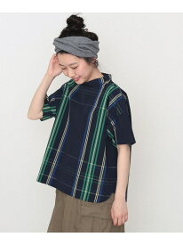 【洗濯機OK】BEAMS BOY / ボーイ ビッグタータン プルオーバー 24SS イージーケア BEAMS BOY ビームス ウイメン トップス シャツ・ブラウス ネイビー グリーン【送料無料】[Rakuten Fashion]