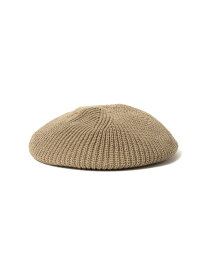 リネン ベレー BEAMS ビームス メン 帽子 キャップ ブラック ベージュ ネイビー【送料無料】[Rakuten Fashion]