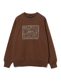 "NO DESTINATION" Crewneck Sweat BEAMS T ビームスT トップス スウェット・トレーナー ブラウン【送料無料】[Rakuten Fashion]