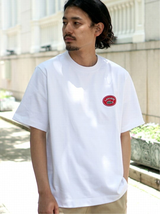 楽天市場 Lacoste Beams 別注 ヴィンテージ バッジ Tシャツ Beams Men ビームス メン カットソー Tシャツ ホワイト ネイビー ブラック グリーン ベージュ 送料無料 Rakuten Fashion Beams ビームス
