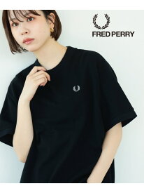 FRED PERRY * Ray BEAMS / 別注 Reluxed Pique T-shirt Ray BEAMS ビームス ウイメン トップス カットソー・Tシャツ ホワイト ブラック【先行予約】*【送料無料】[Rakuten Fashion]