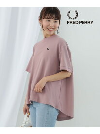 FRED PERRY * Ray BEAMS / 別注 Reluxed Pique T-shirt Ray BEAMS ビームス ウイメン トップス カットソー・Tシャツ ホワイト ブラック【先行予約】*【送料無料】[Rakuten Fashion]
