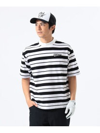 ORANGE LABEL / マルチボーダー モックネックシャツ BEAMS GOLF ORANGE LABEL ビームス ゴルフ トップス スウェット・トレーナー ブラック ホワイト【送料無料】[Rakuten Fashion]