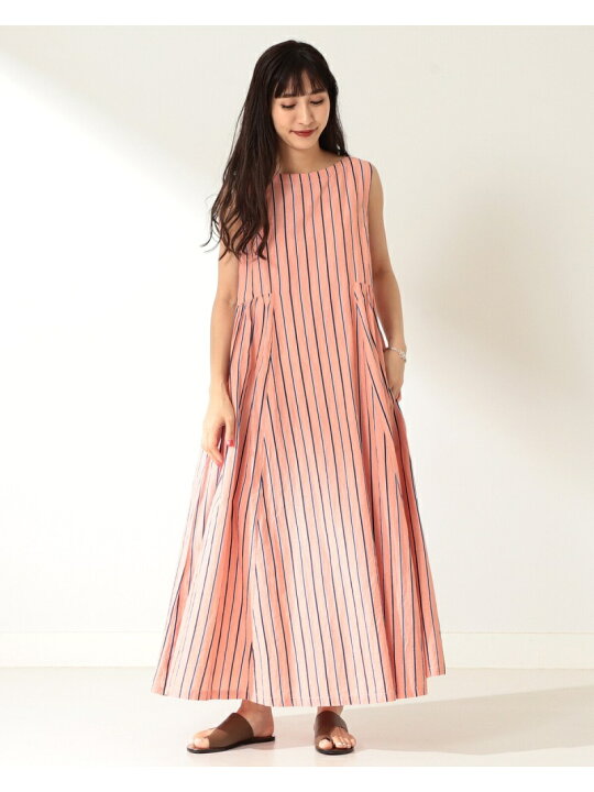 楽天市場】mala KALANCHOE / ポプリン ストライプワンピース Demi-Luxe  