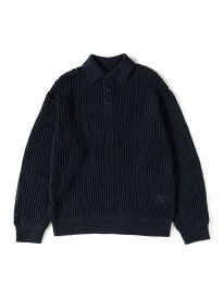 【SALE／50%OFF】メッシュ ニット ポロシャツ BEAMS ビームス メン トップス ニット ネイビー ホワイト【RBA_E】【送料無料】[Rakuten Fashion]