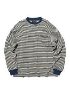 Pocket Tee Indigo Stripe BEAMS PLUS �r�[���X ���� �g�b�v�X �J�b�g�\�[�ET�V���c �z���C�g �C�G���[ �O���[�� ���b�h�y���������z[Rakuten Fashion]