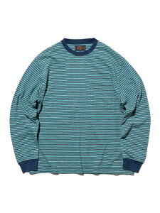 Pocket Tee Indigo Stripe BEAMS PLUS �r�[���X ���� �g�b�v�X �J�b�g�\�[�ET�V���c �z���C�g �C�G���[ �O���[�� ���b�h�y���������z[Rakuten Fashion]