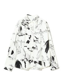 【SALE／55%OFF】北村直登 プリント シャツ(S~M) 25SS B:MING by BEAMS ビーミング ライフストア バイ ビームス トップス シャツ・ブラウス カーキグリーン ホワイト【RBA_E】【送料無料】[Rakuten Fashion]