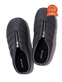 【別注】SUBU / ジップアップ サンダル 25AW スリッパ ルームシューズ 上履き キャンプ 起毛 bPr BEAMS ビームス メン シューズ・靴 サンダル ブラック【送料無料】[Rakuten Fashion]