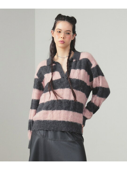 楽天市場】【SALE／40%OFF】ワイド ボーダー ポロ ニット Ray BEAMS 