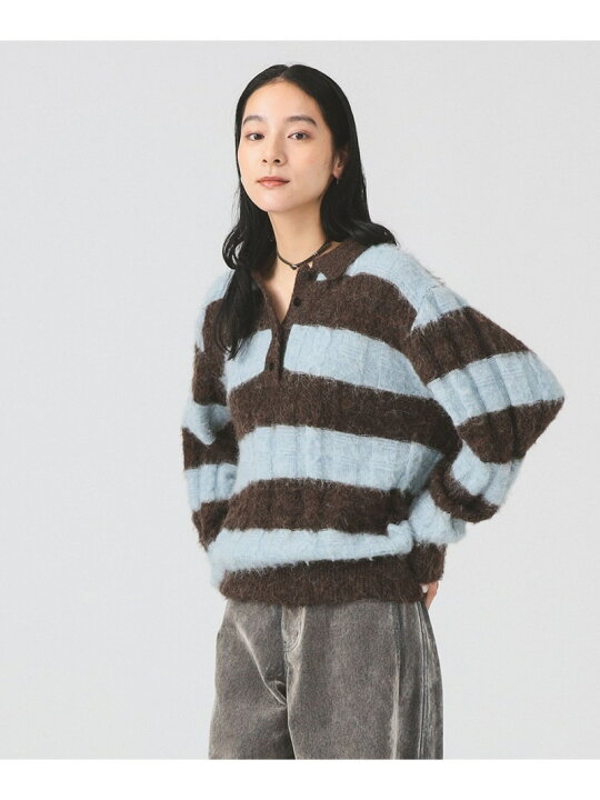 楽天市場】【SALE／40%OFF】ワイド ボーダー ポロ ニット Ray BEAMS 