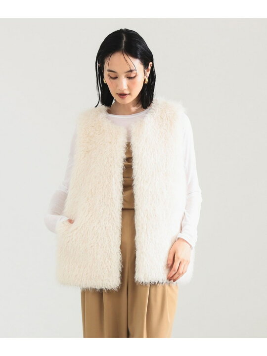 楽天市場】ウェイビー フェイクファー ジレ Demi-Luxe BEAMS 