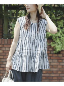 【SALE／40%OFF】インド 2WAY ストライプ ブラウス(S~M) 25SS きれいめ 夏 涼しい おでかけ 旅行 B:MING by BEAMS ビーミング ライフストア バイ ビームス トップス シャツ・ブラウス ホワイト ブラック ブラウン【RBA_E】【送料無料】[Rakuten Fashion]