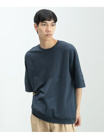 BEAMS HEART / シアサッカー ワイド Tシャツ BEAMS HEART MEN ビームス ハート トップス カットソー・Tシャツ グレー ネイビー【送料無料】[Rakuten Fashion]