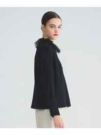 【SALE／50%OFF】【6/5新規値下げ】プリーツカラー ブラウス EFFE BEAMS デミルクス ビームス トップス シャツ・ブラウス ホワイト ネイビー【RBA_E】【送料無料】[Rakuten Fashion]