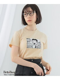 Betty Boop(TM) * Ray BEAMS / With Puppy Tシャツ Ray BEAMS ビームス ウイメン トップス カットソー・Tシャツ ベージュ【送料無料】[Rakuten Fashion]