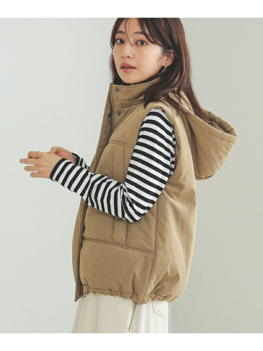 楽天市場】BEAMS HEART / 中綿 フードベスト BEAMS HEART WOMEN 