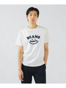 �ySALE�^20%OFF�z�y���j�Z�b�N�X�z�X�}�C�����S T�V���c �t�F�X BEAMS HEART MEN �r�[���X �n�[�g �g�b�v�X �J�b�g�\�[�ET�V���c �z���C�g �l�C�r�[�yRBA_E�z[Rakuten Fashion]