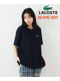 LACOSTE for BEAMS BOY / 別注 Aライン Tシャツ 24SS BEAMS BOY ビームス ウイメン トップス カットソー・Tシャツ ネイビー ブラック ピンク【先行予約】*【送料無料】[Rakuten Fashion]