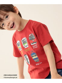 BEAMS mini / JR フロントプリント Tシャツ 24(90~150cm) BEAMS mini ビームス ミニ トップス カットソー・Tシャツ レッド ホワイト ブルー ネイビー[Rakuten Fashion]
