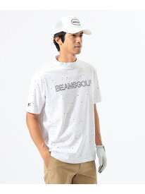 ＜MEN＞ORANGE LABEL / カラーネップ プリント モックネックシャツ BEAMS GOLF ORANGE LABEL ビームス ゴルフ トップス カットソー・Tシャツ ネイビー ホワイト【送料無料】[Rakuten Fashion]
