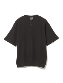 【SPECIAL PRICE】ワッフル ヘンリーネック Tシャツ BEAMS T ビームスT トップス カットソー・Tシャツ ネイビー ブラック【送料無料】[Rakuten Fashion]