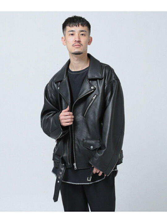 楽天市場】BEAMS / ルーズ ダブル レザーライダース ジャケット BEAMS 