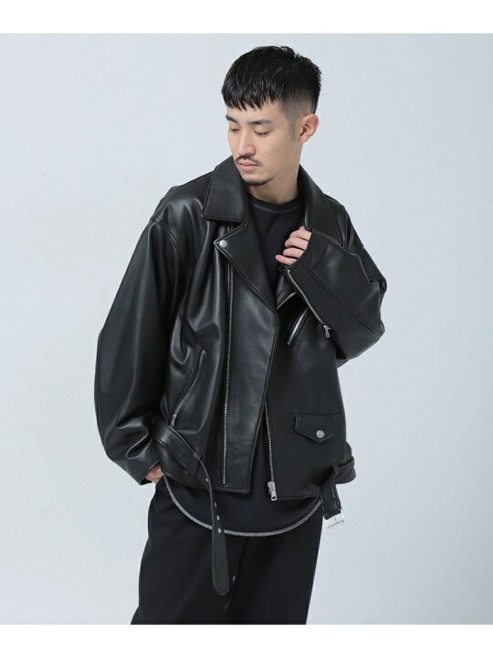 楽天市場】BEAMS / ルーズ ダブル レザーライダース ジャケット BEAMS 