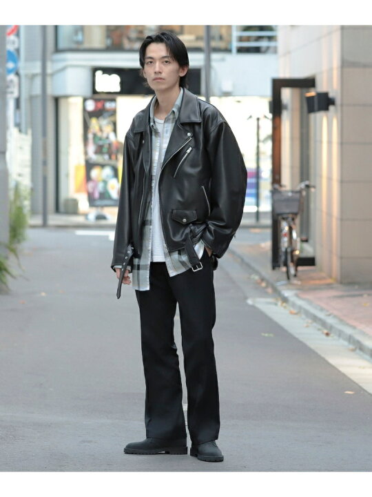 楽天市場】BEAMS / ルーズ ダブル レザーライダース ジャケット BEAMS 