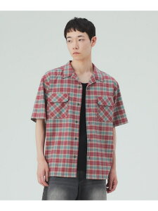 �ySALE�^30%OFF�z�I���u���[ �`�F�b�N �I�[�v���J���[ �V���c BEAMS HEART MEN �r�[���X �n�[�g �g�b�v�X �V���c�E�u���E�X �x�[�W���yRBA_E�z�y���������z[Rakuten Fashion]
