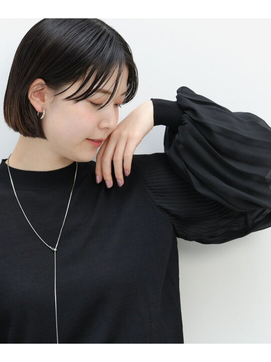 楽天市場】プリーツボリュームスリーブ ニットプルオーバー BEAMS  