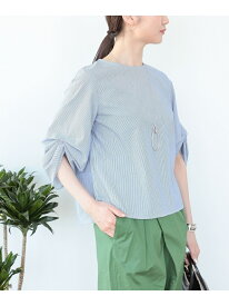 BEAMS HEART / 袖ボリュームタック ブラウス BEAMS HEART WOMEN ビームス ハート トップス シャツ・ブラウス ネイビー【送料無料】[Rakuten Fashion]