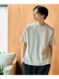 BEAMS HEART / ダンボール ステッチ Tシャツ BEAMS HEART MEN ビームス ハート トップス カットソー・Tシャツ ベージュ ホワイト【先行予約】*【送料無料】[Rakuten Fashion]