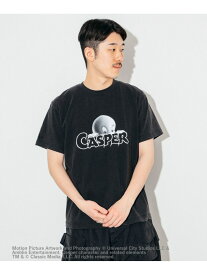 BEAMS / CASPER PRINT T-SHIRT BEAMS T ビームスT トップス カットソー・Tシャツ ブラック ホワイト【送料無料】[Rakuten Fashion]