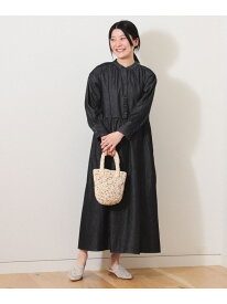 BEAMS HEART / デニム パイピング ワンピース BEAMS HEART WOMEN ビームス ハート ワンピース・ドレス その他のワンピース・ドレス ブラック ネイビー【送料無料】[Rakuten Fashion]