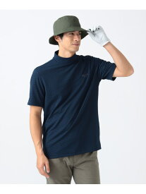 PURPLE LABEL / 格子柄 モックネックシャツ BEAMS GOLF PURPLE LABEL ビームス ゴルフ トップス カットソー・Tシャツ ネイビー ホワイト グリーン【送料無料】[Rakuten Fashion]