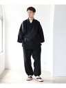 ＜UNISEX＞ 久留米紬織 作務衣 BEAMS JAPAN ビームス ジャパン オールインワン・オーバーオール オールインワン・つな…