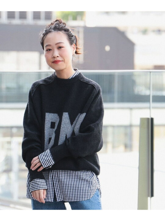 楽天市場】【SALE／30%OFF】ビッグ ロゴ クルー ニット 24AW BEAMS BOY 