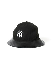【別注】NEW ERA / SYNTHETIC LEATHER EXPLORER HAT BEAMS ビームス メン 帽子 キャップ ブラック ネイビー【送料無料】[Rakuten Fashion]