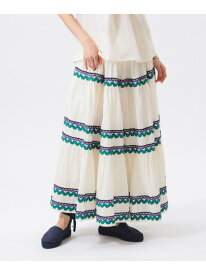 【SALE／60%OFF】【7/25再値下げ】【セットアップ可能】【別注】trepied / テープ ティアード スカート BEAMS BOY ビームス ウイメン スカート その他のスカート ネイビー ホワイト【RBA_E】【送料無料】[Rakuten Fashion]