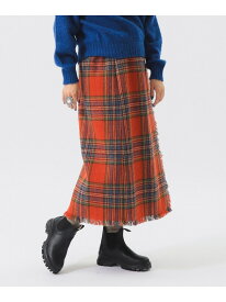 【モトーラ世理奈さん着用】ハリスツイード フリンジ スカート 25AW BEAMS BOY ビームス ウイメン スカート その他のスカート イエロー オレンジ【送料無料】[Rakuten Fashion]