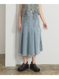 デニム タック ミディアム スカート Ray BEAMS ビームス ウイメン スカート その他のスカート ブルー【送料無料】[Rakuten Fashion]