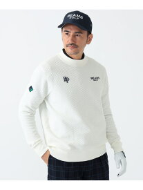 PURPLE LABEL / スフィダンテ パイル モックネックニット BEAMS GOLF PURPLE LABEL ビームス ゴルフ トップス ニット ベージュ ネイビー ホワイト【送料無料】[Rakuten Fashion]