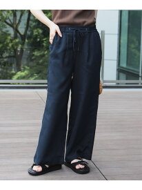 【洗濯機洗い可】リネンライク イージーパンツ 25SS ウエストゴム ワイドパンツ BEAMS HEART WOMEN ビームス ハート パンツ その他のパンツ ホワイト グリーン ネイビー カーキグリーン【送料無料】[Rakuten Fashion]