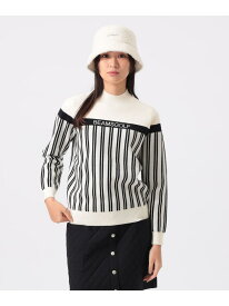 OR.STRIPE_K.PO/W BEAMS GOLF ORANGE LABEL ビームス ゴルフ トップス ニット ホワイト ブラウン【送料無料】[Rakuten Fashion]